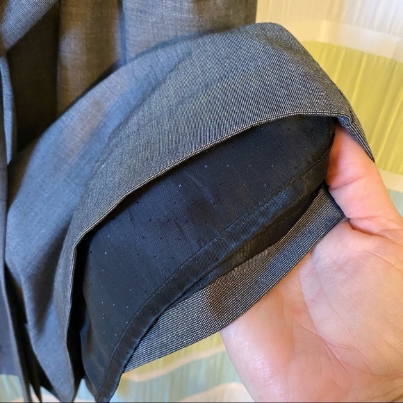 H&M Career Dress Tie Waist Button Detail Gray Sz 8 - Picture 9 of 11
